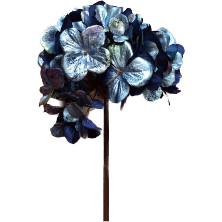 ORTENSIA H73CM BLU METALLICO 80-378002