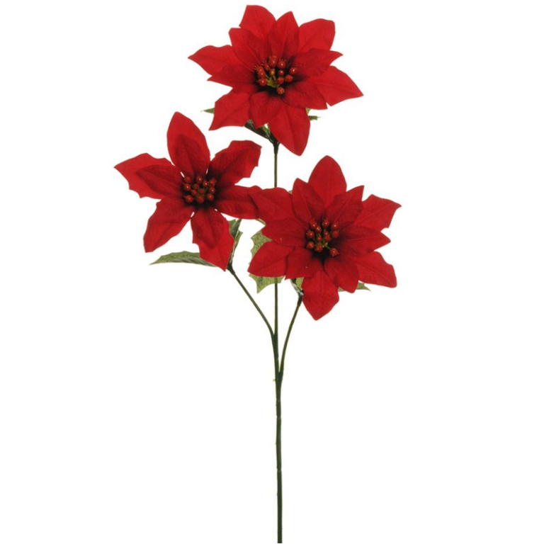 RAMO FIORE STELLA DI NATALE H60CM