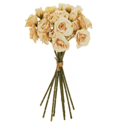 BOUQUET ROSE H30CM BEIGE