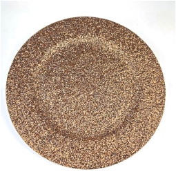 SOTTOPIATTO GLITTER D33CM MARRONE