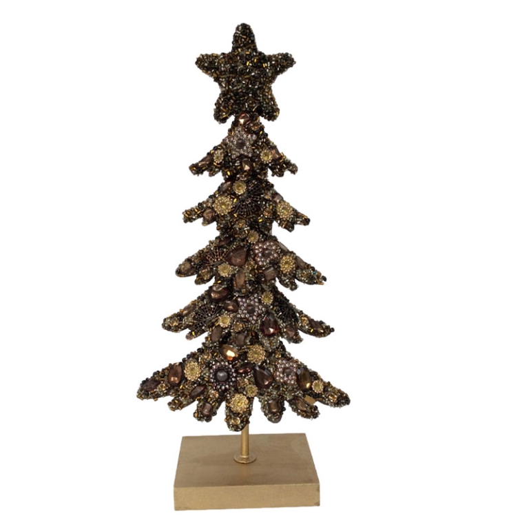ALBERO H30CM MARRONE BASE LEGNO