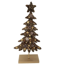 ALBERO H40CM MARRONE BASE LEGNO
