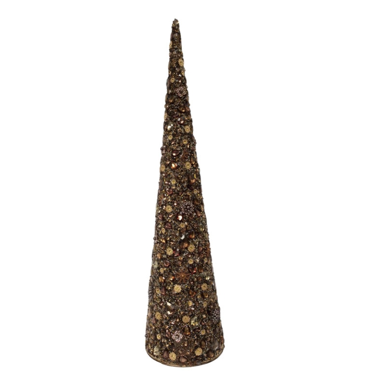 ALBERO CONICO H60CM MARRONE