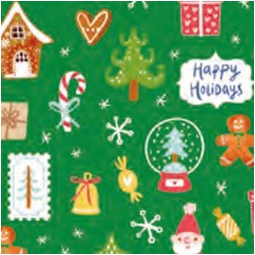 CARTA REGALO 70X100CM 10 FOGLI DIS.123 NATALE