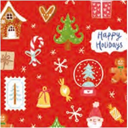 CARTA REGALO 70X100CM 10 FOGLI XMAS DIS.122