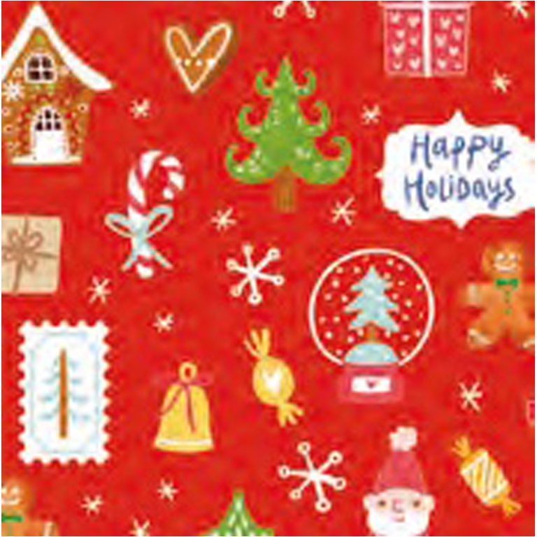 CARTA REGALO 70X100CM 10 FOGLI XMAS DIS.122