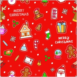 CARTA REGALO 70X100CM 10 FOGLI DIS.124 NATALE