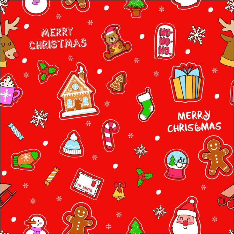 CARTA REGALO 70X100CM 10 FOGLI DIS.124 NATALE