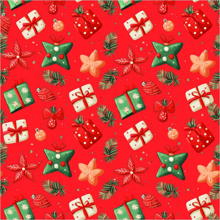 CARTA REGALO 100X140CM 10 FOGLI DIS.115 NATALE