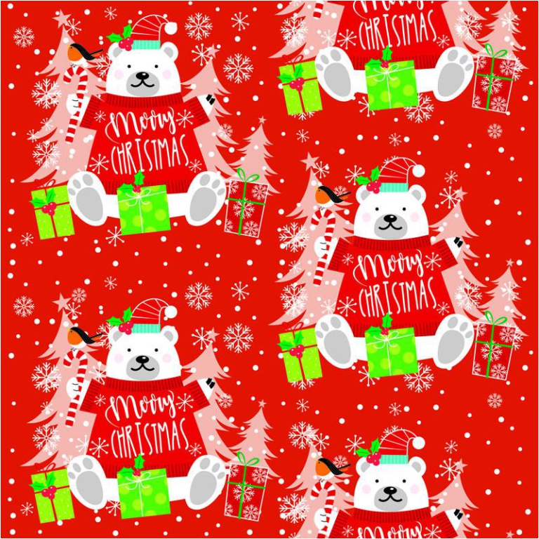 CARTA REGALO 100X140CM 10 FOGLI DIS.131 NATALE