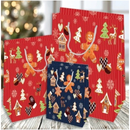 SHOPPER 33X10H45CM NOEL PLASTIFICATA OPACA