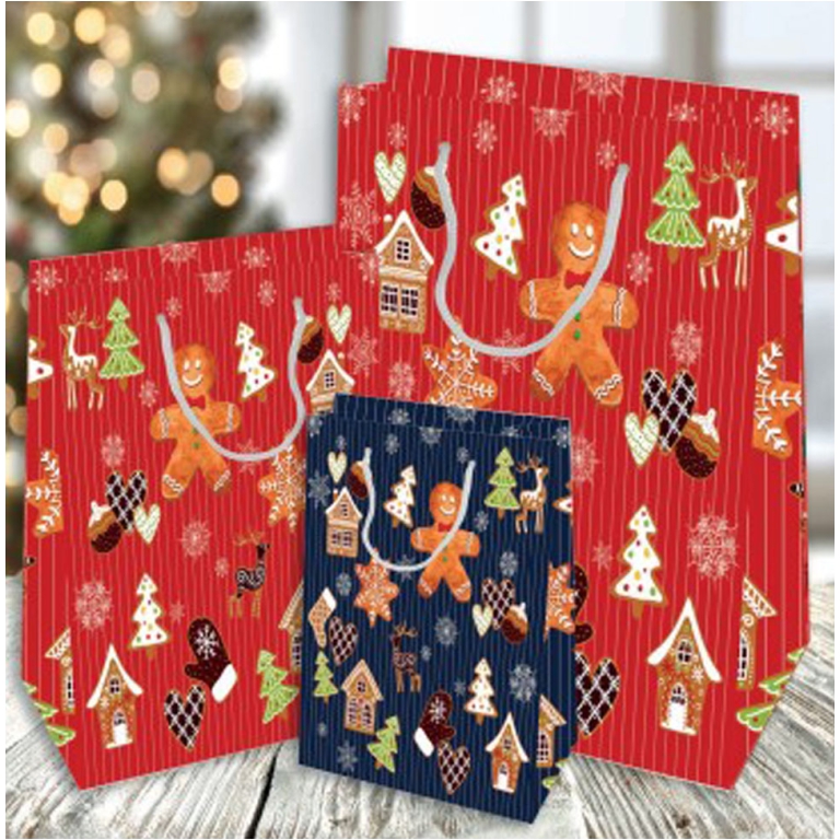 SHOPPER 33X10H45CM NOEL PLASTIFICATA OPACA