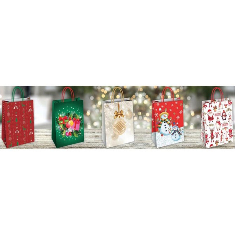 SHOPPER 23X10H29CM ASSORTITI NATALE 2 25PZ