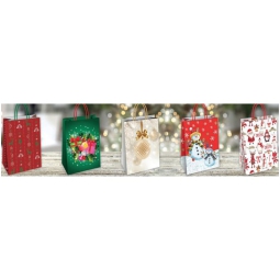 SHOPPER 26X12H35CM ASS.NATALE 2 25PZ
