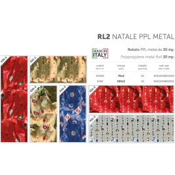 ROTOLO CARTA REGALO 100CMX3MT METAL NATALE