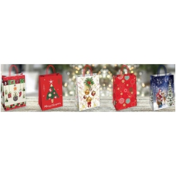 SHOPPER 23X10H29CM ASSORTITI NATALE 1 25PZ