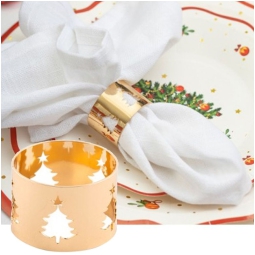 PORTATOVAGLIOLI METAL ORO CON ALBERO CM4,4