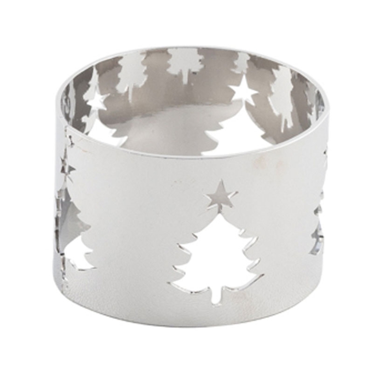 PORTATOVAGLIOLI METAL    ARGENTO CON ALBERO CM4,4