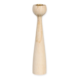 PORTACANDELA LEGNO NATURALE H24CM