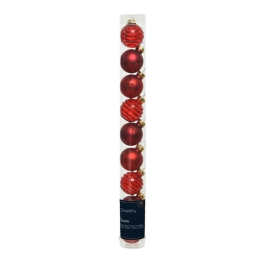 SFERE 9PZ VETRO D3CM ROSSO DECORI ASSORTITI