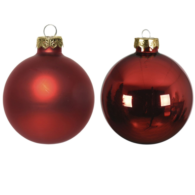 SFERA VETRO D35MM 16PZ OPACO LUCIDO ROSSO 2