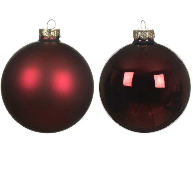 SFERA VETRO D35MM 16PZ ROSSO SCURO 2