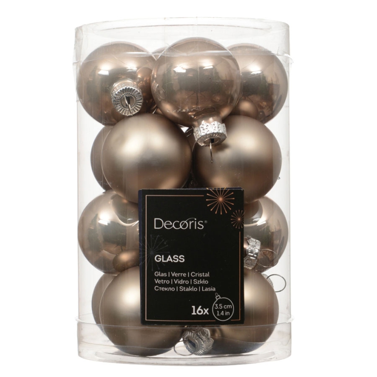 SFERA VETRO D35MM 16PZ GRIGIO PERLA