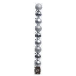 SFERE 10PZ D6CM COLOR    ARGENTO SOGGETTI ASSORTITI