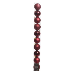 SFERE 10PZ D60MM ROSSO   SCURO