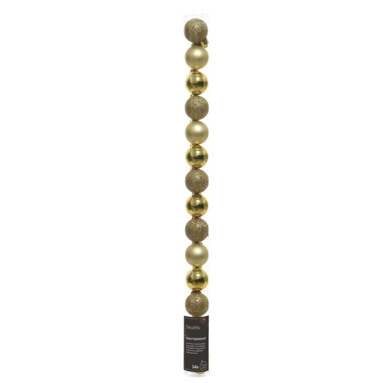 SFERA PLASTICA D30MM 14PZ ORO