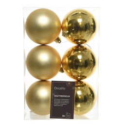 SFERE 6PZ D8CM COLOR ORO INFRANGIBILI LUCIDO/OPACO