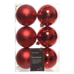 SFERE 6PZ D8CM ROSSO     INFRANGIBILI LUCIDO/OPACO