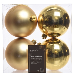 SFERE 4PZ D10CM COLORI ORO INFRANGIBILI LUCIDO/OPACO