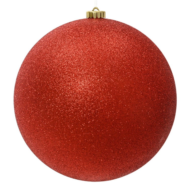 SFERA PLASTICA D250MM ROSSO GLITTER