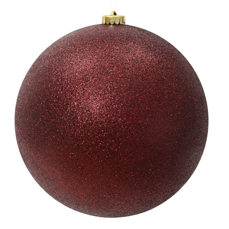 SFERA PLASTICA D250MM BORGOGNA GLITTER
