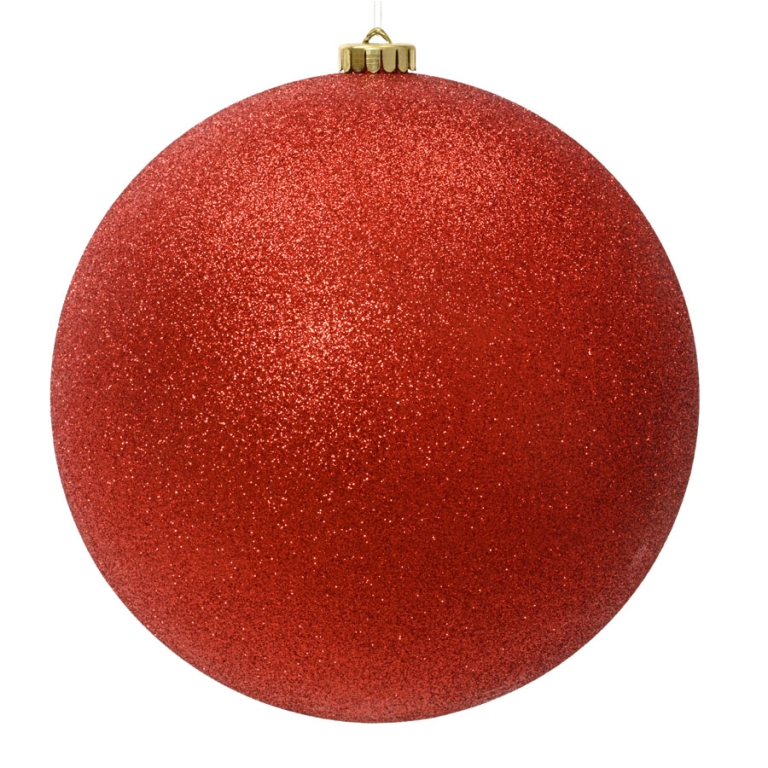 SFERA PLASTICA D200MM ROSSO GLITTER