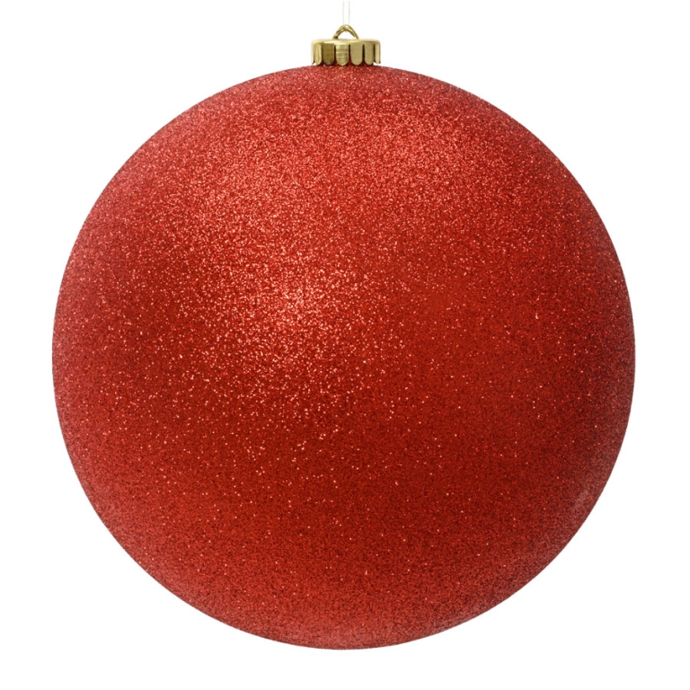 SFERA PLASTICA D140MM ROSSO GLITTER