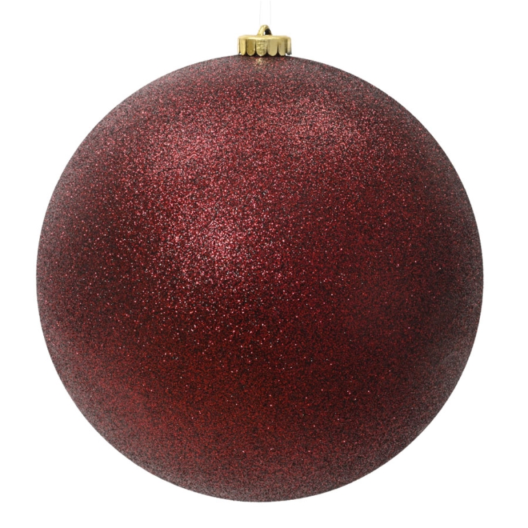 SFERA PLASTICA D140MM BORGOGNA GLITTER