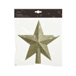 PUNTALE STELLA PER ALBEROH19CM COLOR ORO GLITTER