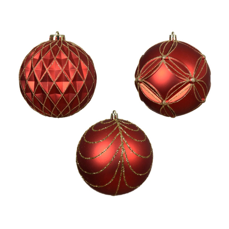 SFERA D12CM PLASTICA ROSSO SOGGETTI ASSORTITI