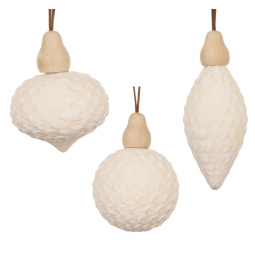 SFERA VETRO D80MM BIANCO LANA FORME ASSORTITE