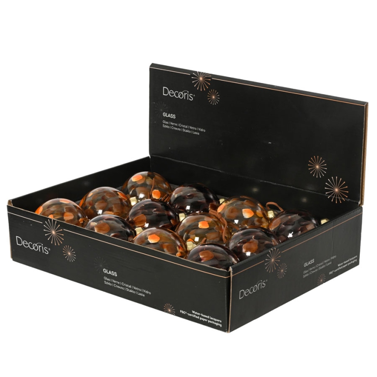 SFERA VETRO D80MM DETTAGLI MACULATI SOGGETTI ASSORTITI 2
