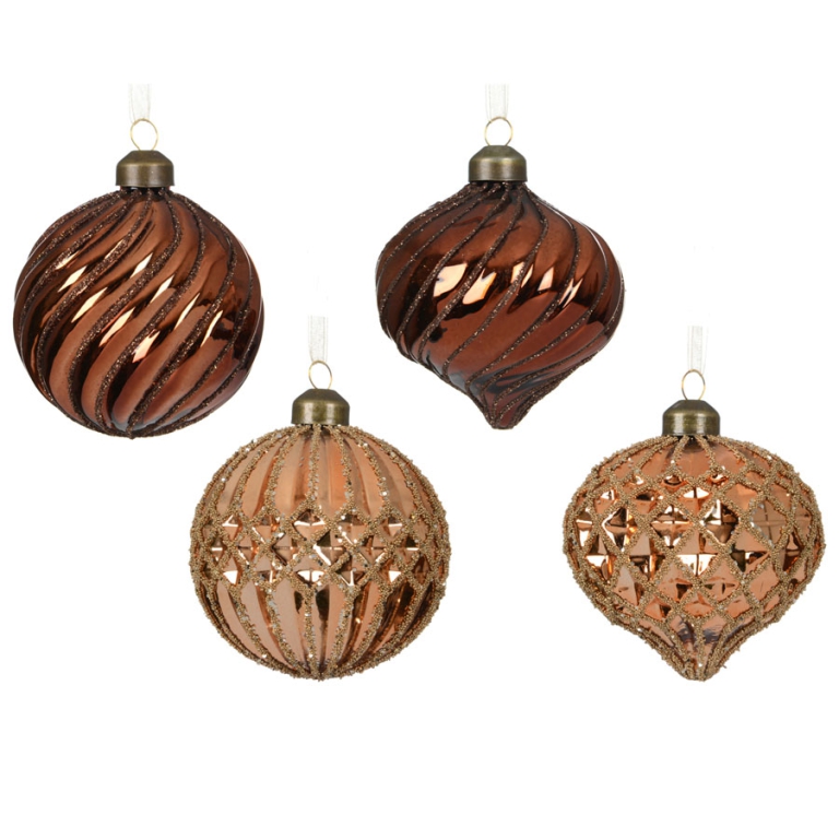 SFERA VETRO D80MM BRANDY  SOGGETTI ASSORTITI