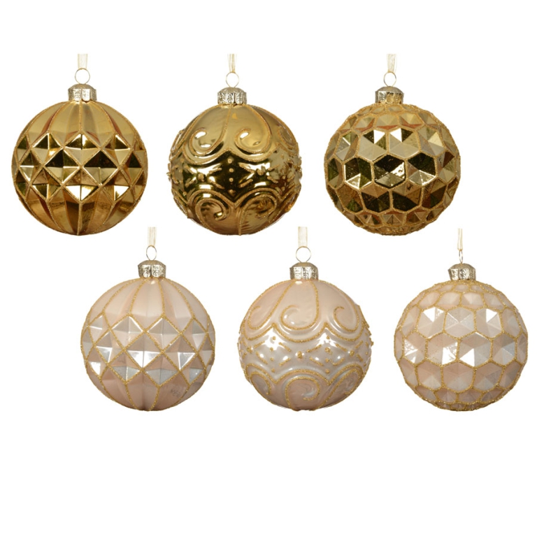 SFERA VETRO D80MM GLITTER LINE MODELLI ASSORTITI