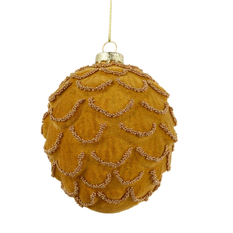 SFERA VETRO PIGNA D9XH110MM GIALLA
