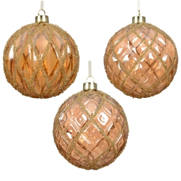 SFERA VETRO D120MM AMBRA SOGGETTI ASSORTITI