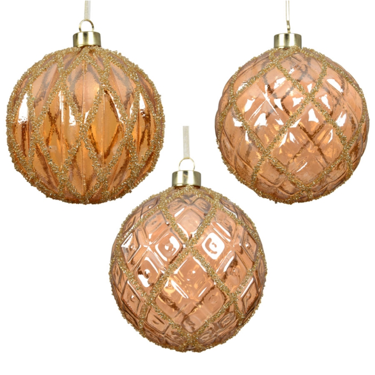 SFERA VETRO D120MM AMBRA SOGGETTI ASSORTITI