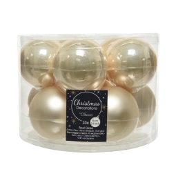 SFERA VETRO D60MM 10PZ PERLA