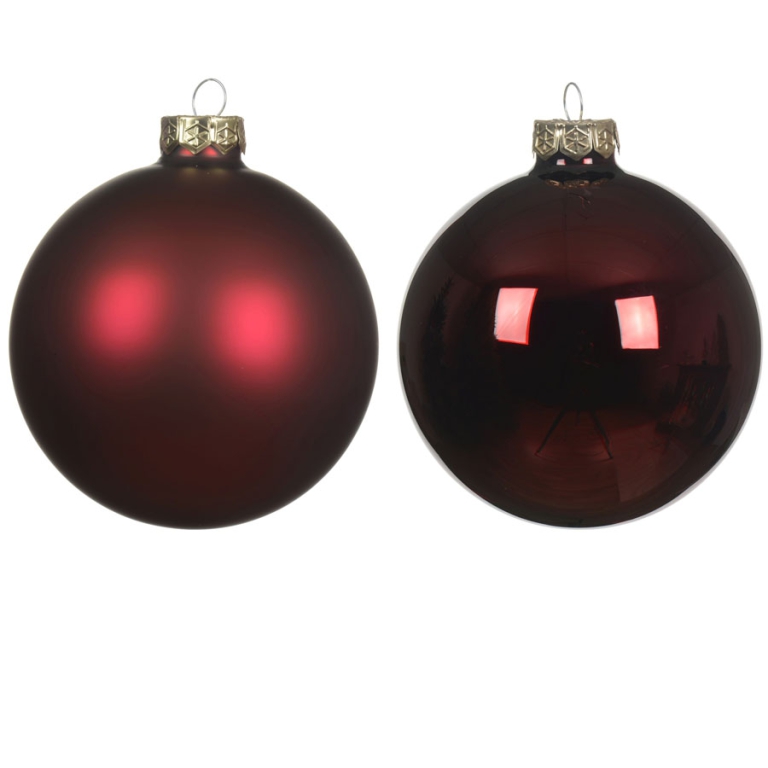 SFERA VETRO D60MM 10PZ ROSSO SCURO 2