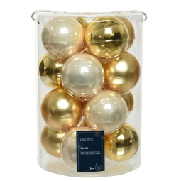 SFERA VETRO D80MM 16PZ ORO